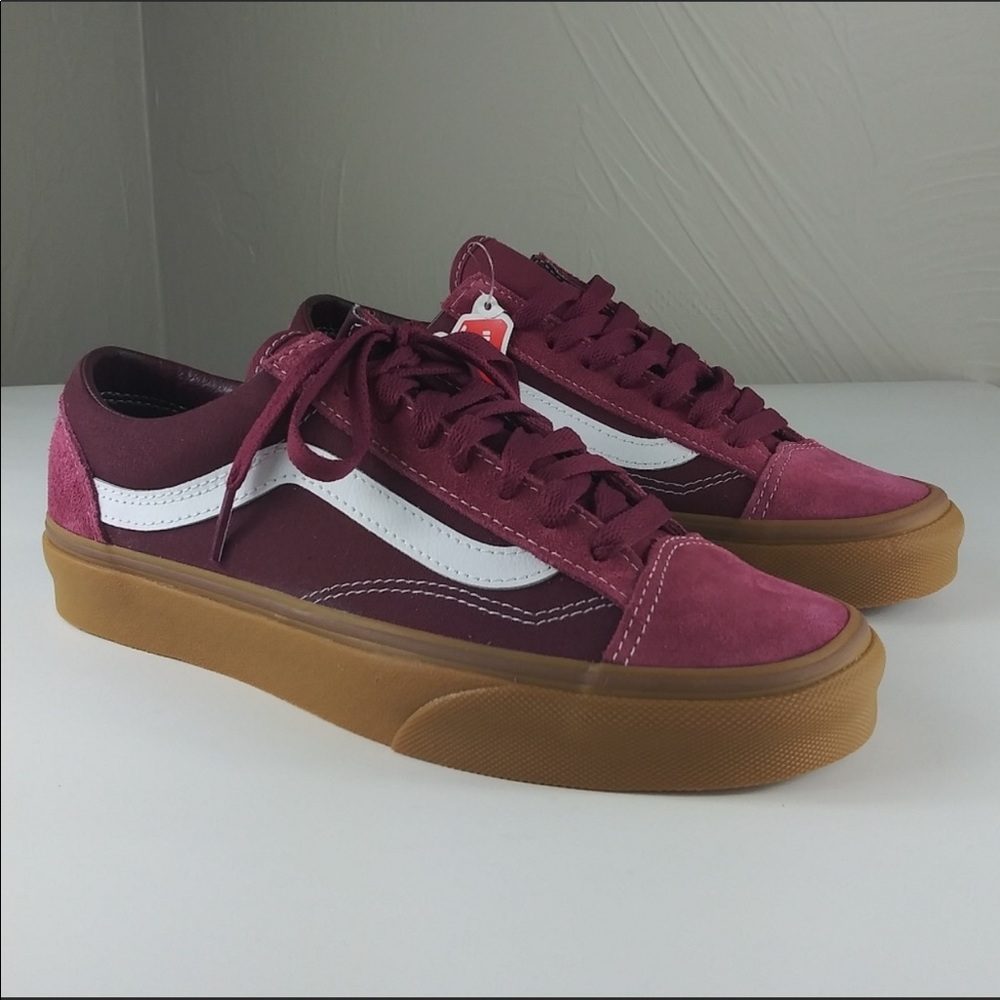 NIB Vans Style 36, (Gum) Beet Red/Port Royale, 5.5 Men's/ 7.0 Women's